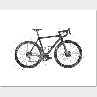 Road bike black and white Posters and Art